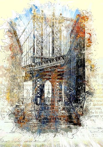 Brooklyn Bridge I Landscape Print