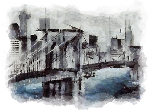 Brooklyn Bridge IV Landscape Print