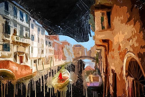 Evening On the Canal Art Print