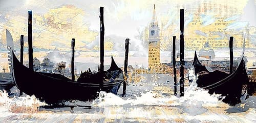 Rough Gondola Waters Art Print
