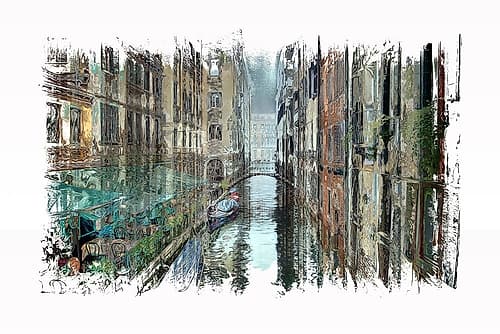 Venice Cafe I Art Print