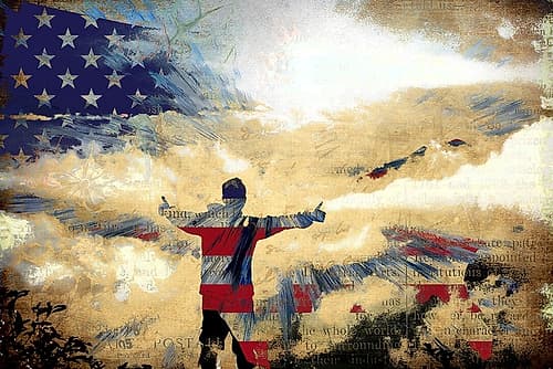 America the Beautiful Inspirational Print