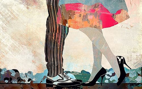 Dancing the Blues Away Art Print