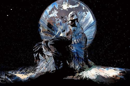 Dreaming of a Moon Shadow Landscape Print