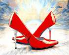 Hot Red Pumps Art Print