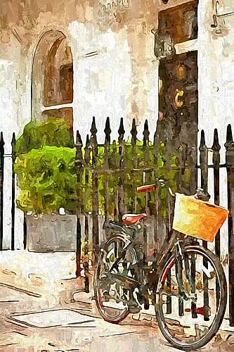 Iron Fence Landscape Print