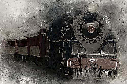Locomotive 1271 Art abstrait reproduction