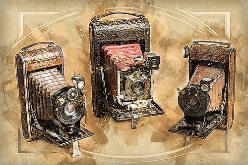 Retro Cameras Vintage Print