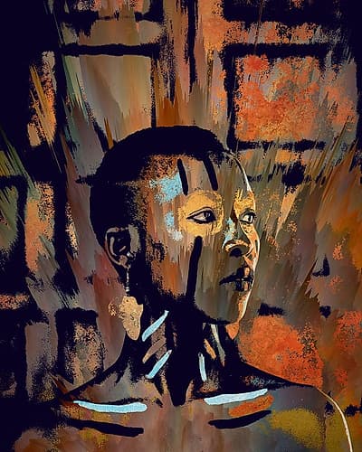 African Beauty II Art abstrait reproduction