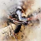 Bull Ride Art Print
