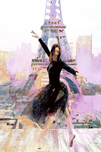 Eiffel Ballet I Fashion Print
