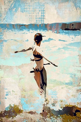 Escaping the Surf Art Print