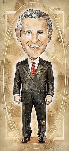 George W Bush Figuratif reproduction