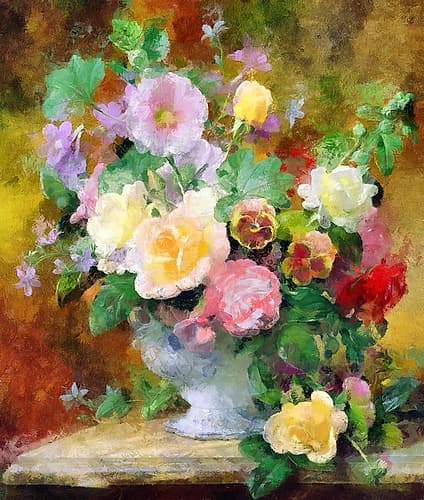 Fresh Garden Flowers Art Print