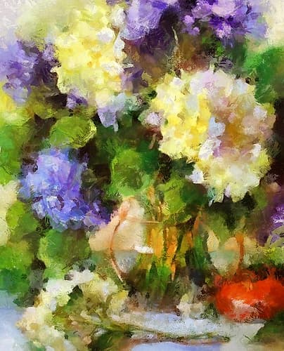 Hydrangea Bouquet I Art Print