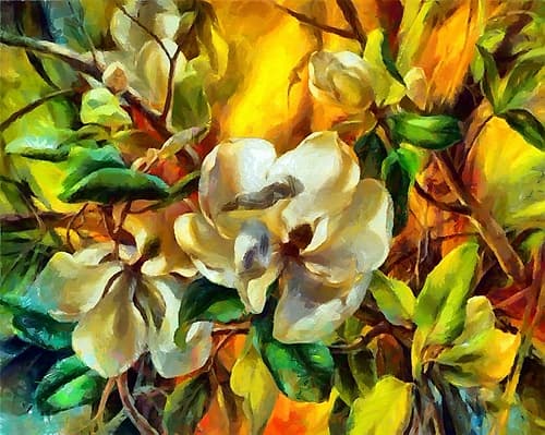 Magnolia Garden I Art Print