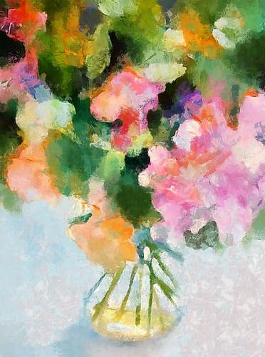 Vase of Flowers I Art Print