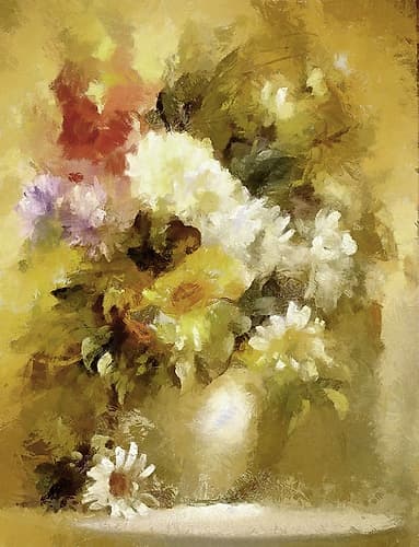 Golden Bouquet I Art Print