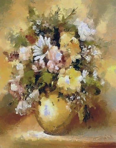 Golden Bouquet III Art Print
