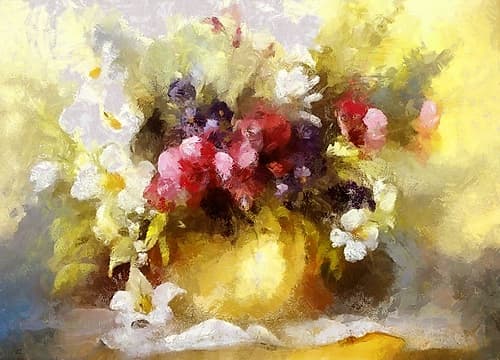 Golden Bouquet IV Art Print