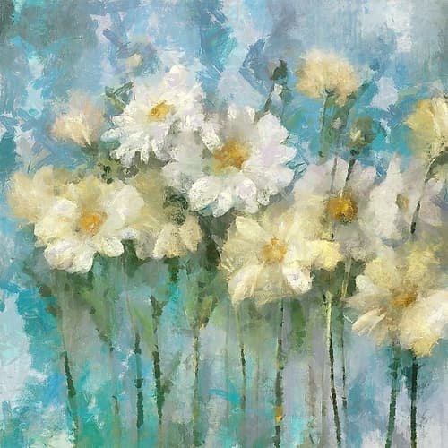 Yellow and White Daisies Art Print