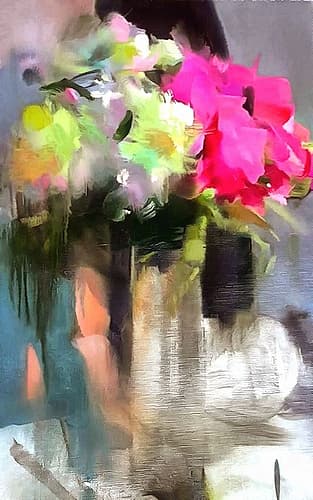Colorful Peony Arrangement Art Print