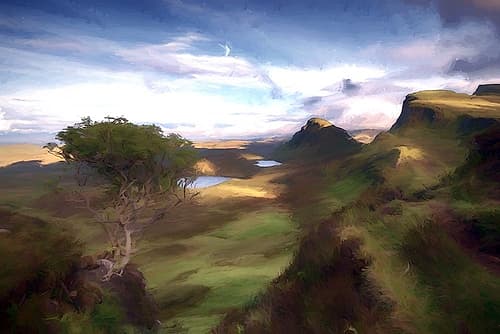 Green Hills Landscape Print