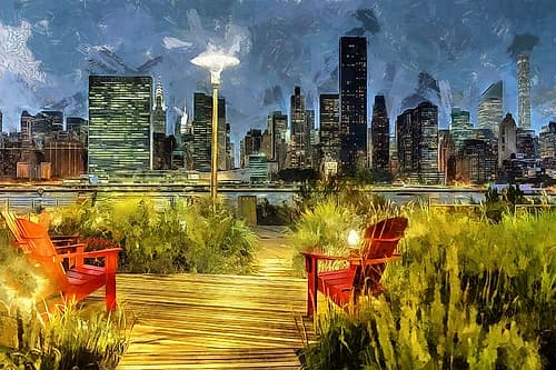 Across the Hudson Landscape Print