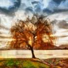 Autumn On the Lake Art Print