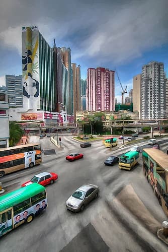 Hong Kong Traffic I Architecture Print