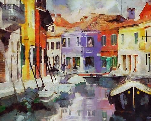 Canal Reflections II Bord de mer reproduction