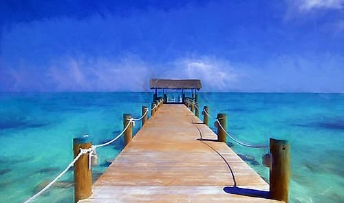 Jetty Hut Coastal Print
