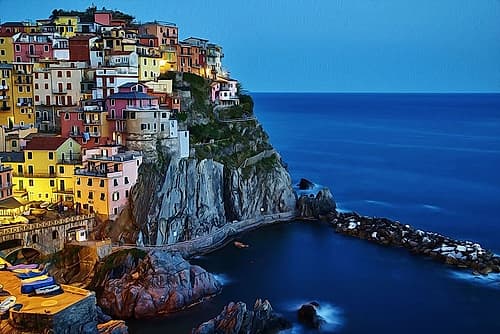 Evening In Manarola Art Print