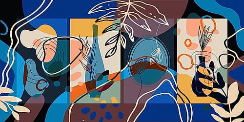 Abstract Boho Composition 225 Bohème reproduction