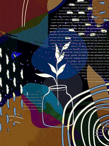 Abstract Boho Composition 657 Bohème reproduction