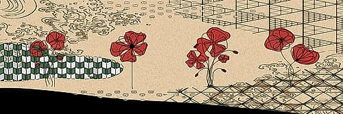 Abstract Flower Garden 353 Minimalist Print