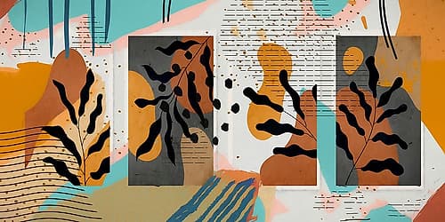 Abstract Garden Silhouette 75 Art Print