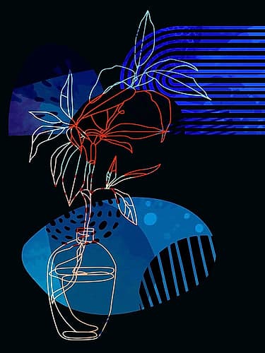 Abstract Plant 831 Minimalist Print