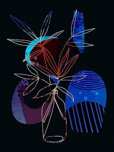 Abstract Plant 833 Art Print