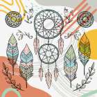 Boho Elements Collage 255 Art Print