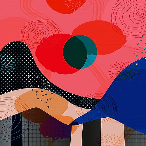 Mid Century Abstract 580 Art Print