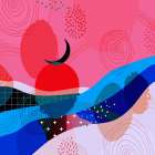Mid Century Abstract 582 Art Print