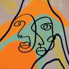 Mid Century Couple 96 Art Print