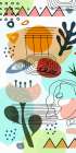 Mid Century Shapes 52A Art Print