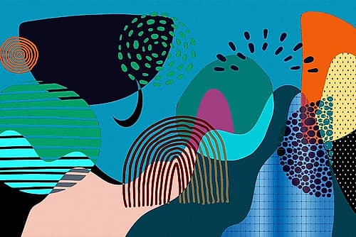 Mid Century Shapes 532 Art Print