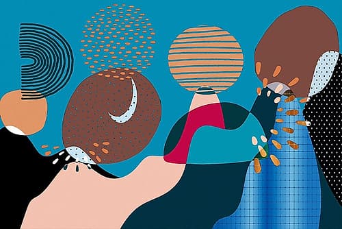 Mid Century Shapes 533 Art Print