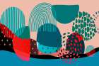Mid Century Shapes 536 Art Print