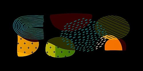 Mid Century Shapes 731 Art Print