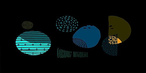 Mid Century Shapes 732 Art Print