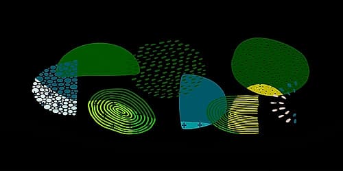 Mid Century Shapes 734 Art Print